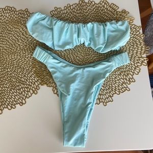 Baby blue princess Polly bikini set